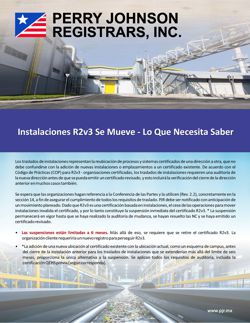 Instalaciones R2v3 Se Mueve - Lo Que Necesita Saber