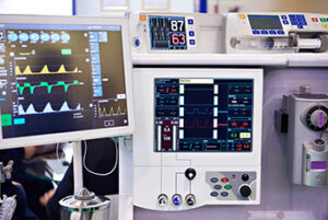 Patient monitoring system in a hospital setting.